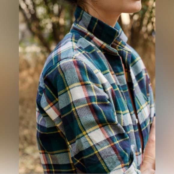 Koret Thick Blue Checked vintage Plaid long sleeve Button Down Shirt woman Small - Picture 1 of 10